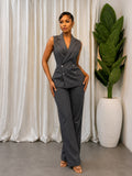The Pinstripe Double-Breasted Vest & Trouser Set