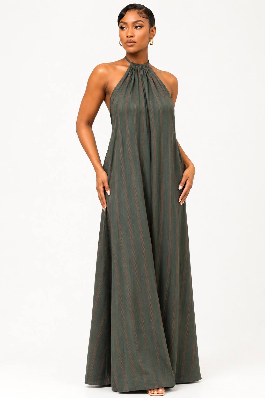 The Simone Pinstripe Dress