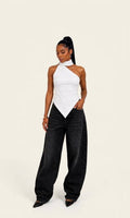 The Celine Wrap-Neck Top